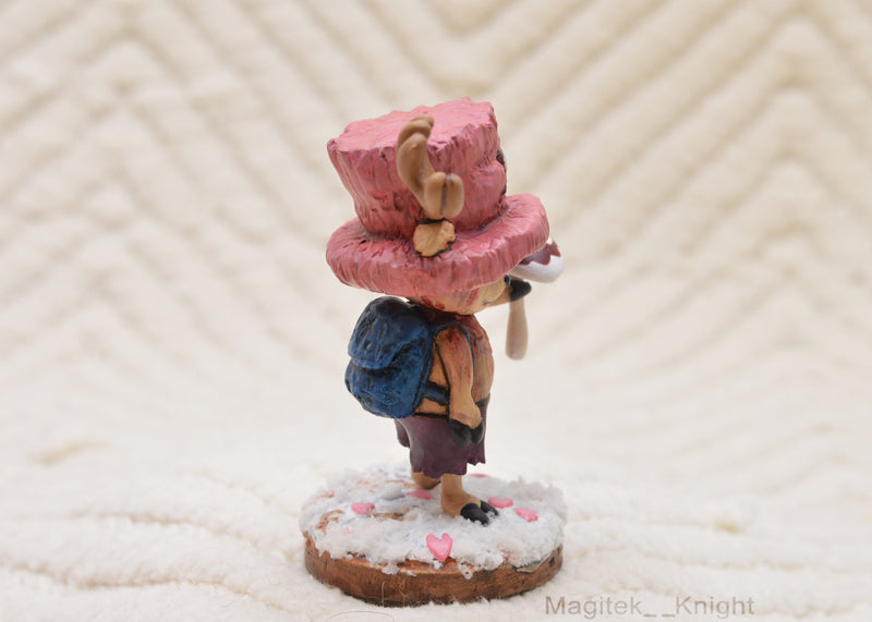 Chopper Amiudake Mushroom Chibi Figure - One Tiny Limited Small Batch Collectible Sculpture - Christmas Geek Gifts Anime Reindeer