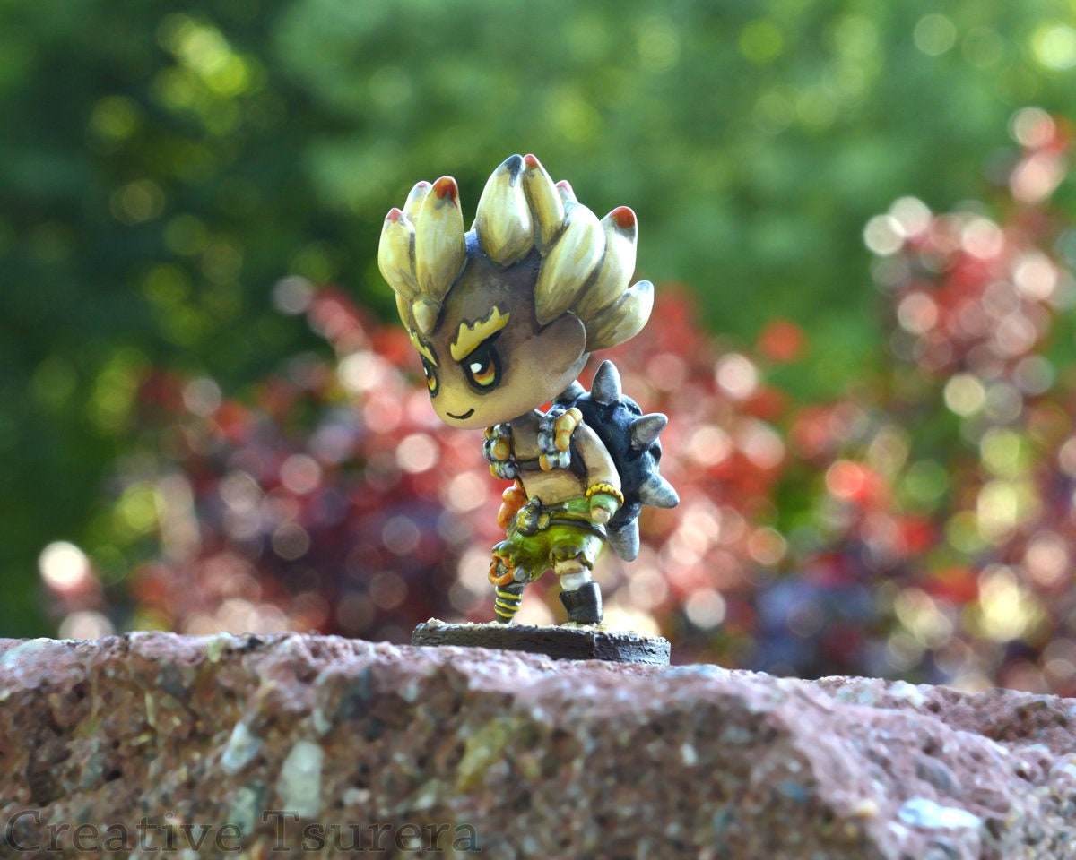 Overwatch Junkrat Chibi Figure - Tiny Limited Sculpture Collectible Small Batch Figurine - Christmas Birthday Geek Gifts