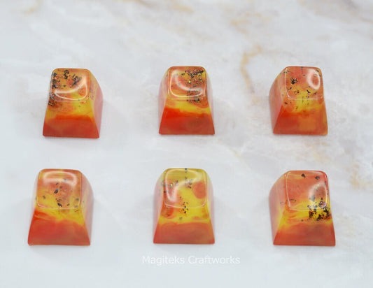Candy Corn 1 Artisan Keycap | SA Profile R4 Row 4 | Halloween Limited Keycaps Tiny Collectibles | Small Batch Resin Mechanical Caps
