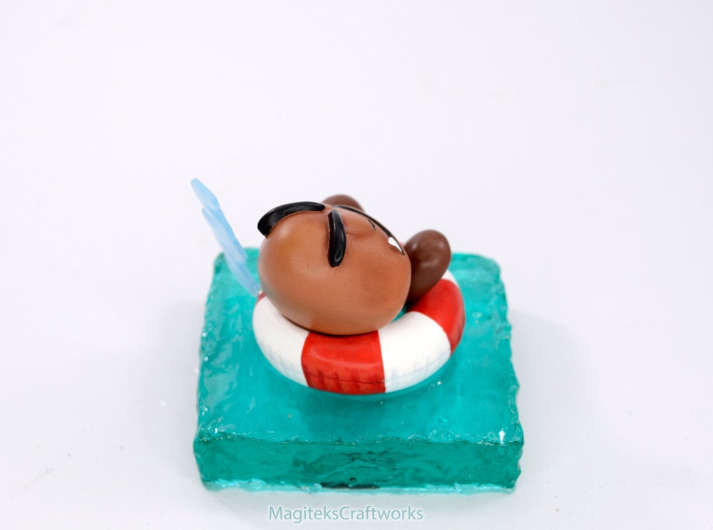 Goomba Summer Time Sleeping Figure - Limited Sculpture Collectible Small Batch Figurine - Super Mario Nintendo Christmas Birthday Geek Gifts